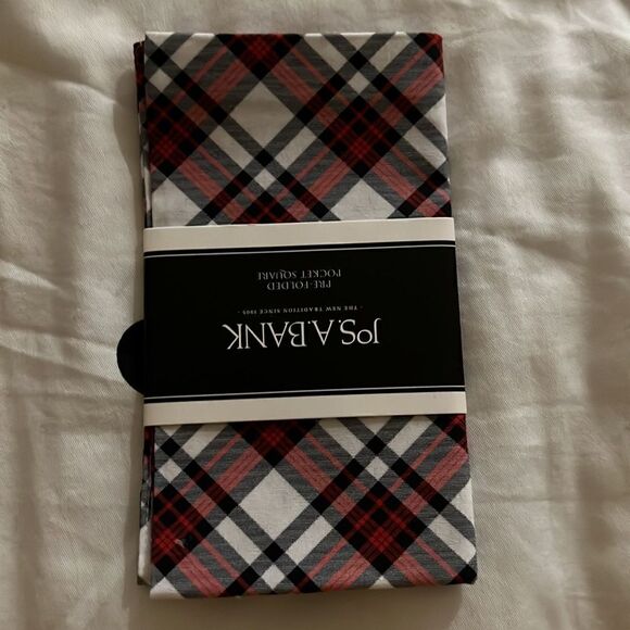 Jos. A. Bank pre-folded pocket square Plaid- set of 6 - Picture 6 of 8